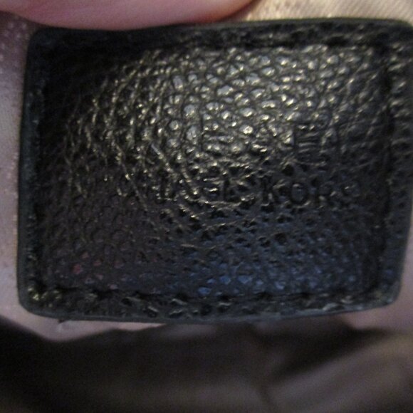 Vintage Michael Kors Black Leather Double Handled Handbag with Chain Accents - Picture 6 of 6